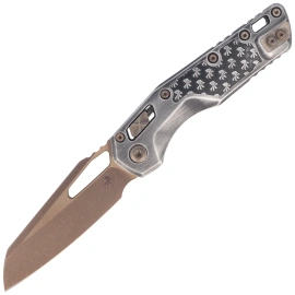 Microtech MSI S/E Signature Knife Brushed Metal Claw Aluminium, Bronze Apocalyptic M390MK by Tony Marfione (210-13APBMCWS)