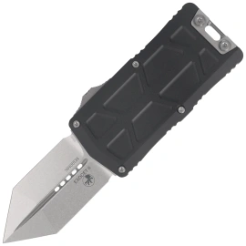 Microtech Exocet II Spartan OTF Knife Black Aluminum, Stonewashed M390MK by Tony Marfione (1155-10)