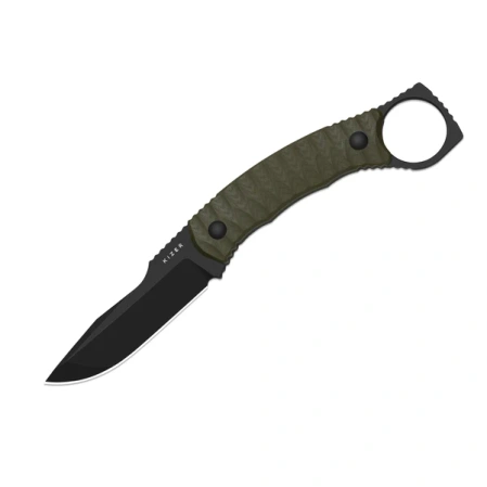 Nóż Kizer Billy Bones Olive Green G10, Black PVD Stonewashed AEB-L by Maksim Epifantsev (1115A1)