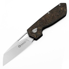 Nóż składany Maserin W2 371/G Black-Gold Fat Carbon, Satin M390 by Attilio Morotti