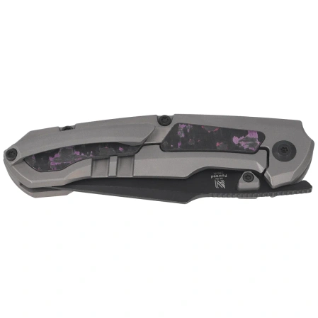 Kizer Feweed Knife Gray Titanium / Purple Haze Fat Carbon, Black Stonewashed S35VN by Vũ Huỳnh Nam Anh (Ki3694A1)