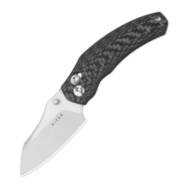 Nóż składany Kizer Mini Bulldog Carbon Fiber, Stonewashed S45VN by O.SHO (Ki3672SA3)