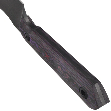 Kizer Mini Harpoon Knife Purple Haze Fat Carbon, Black Matte DLC Ultra S45VN by Maverick Customs (1040S9)