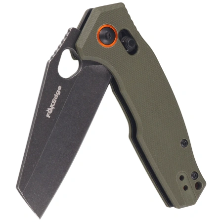 Nóż składany FoxEdge Crew OD Green G10, Black Stonewashed 9Cr14Mov (FE-040 G10OD)
