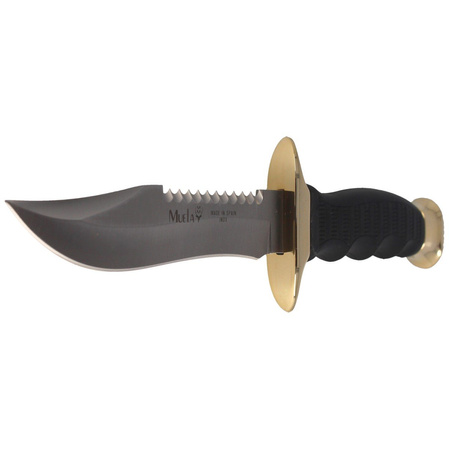 Muela 85-140 Black Rubber Knife, Satin 420H