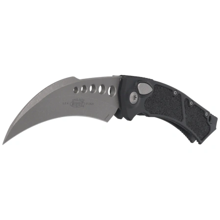 Microtech Hawk Auto Karambit Knife Black Aluminium, Apocalyptic M390MK by Tony Marfione (166-10AP)
