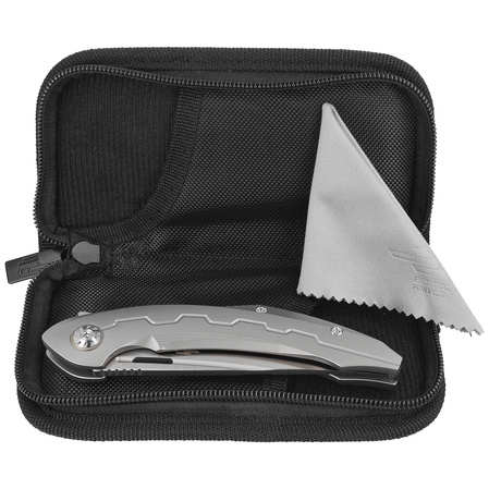 Nóż składany Bestech Marukka Grey Titanium, Stonewashed/Satin M390 by Kombou (BT2002A)