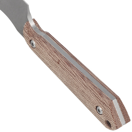 Kizer Mini Harpoon Knife Brown Micarta, Stonewashed AEB-L by Maverick Customs (1040S7)
