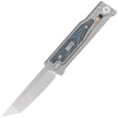 Nóż grawitacyjny Reate EXO-M Gravity T/E Bead Blasted Titanium/Damascus Blue-Black G10, Satin Elmax