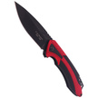 Nóż składany Herbertz Solingen Black / Red Aluminium, Black Blade (576812)
