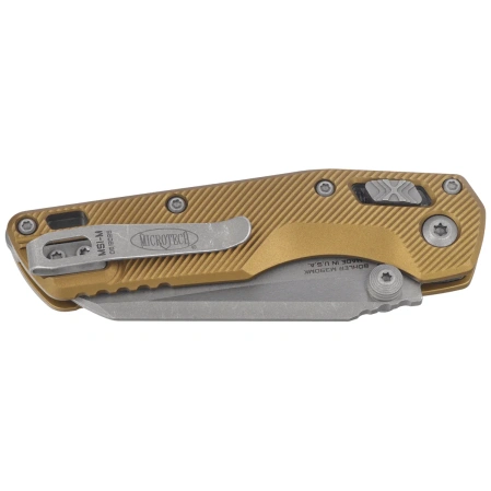 Microtech MSI Mini Ram-Lok S/E Knife Tan Fluted Aluminum, Apocalyptic M390MK by Tony Marfione (210M-10APFLTA)