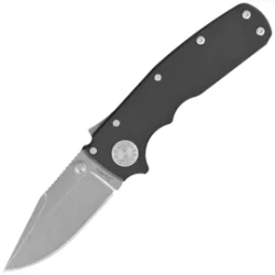 Demko Shark Cub Clip Point Knife Black Aluminum, Stonewashed CPM 20CV by Andrew Demko (SC-20CV-AL-CP)