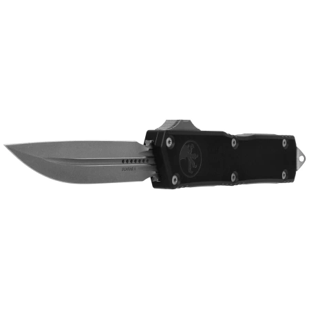 Microtech Scarab II Gen III Executive D/E-S OTF Knife Black Aluminum, Stonewashed M390MK by Tony Marfione (1181-10)