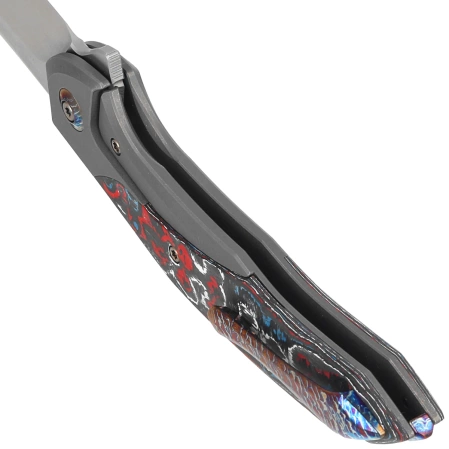 WE Knife Merata LE No 245/310 Titanium / Nebula Fat Carbon Fiber, Hand Rubbed Satin CPM 20CV by Anton Tkachenko (WE22008B-2)