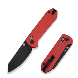 Civivi Yonder Knife Red G10, Black Stonewashed 14C28N by Zac Whitmore (C23073-2)