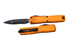 Microtech Ultratech Gen IV D/E OTF Knife Orange Aluminum, Black M390MK by Tony Marfione (11224-1OR)