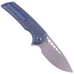 Nóż składany WE Knife Mini Malice Blue Titanium, Silver Bead Blasted CPM 20CV by Ferrum Forge (WE054BL-3)