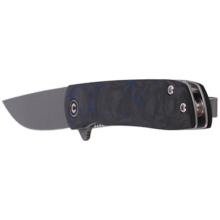CIVIVI Knife Bo Blue / Black Carbon Fiber, Gray Stonewashed Nitro-V by Brad Zinker (C20009B-A)