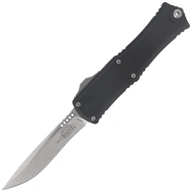 Microtech Hera II Mini Recurve S/E OTF Knife Black Aluminium, Stonewashed M390MK by Tony Marfione (1705M-10)
