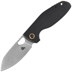 BlackFox Puffy Knife Black G10, Stonewashed 10Cr15CoMov (BF-786 G10B)