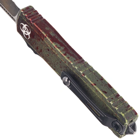 Nóż automatyczny OTF Microtech Ultratech Gen IV S/E Signature Outbreak Aluminium, Outbreak M390MK by Tony Marfione (11214-1OBDS)