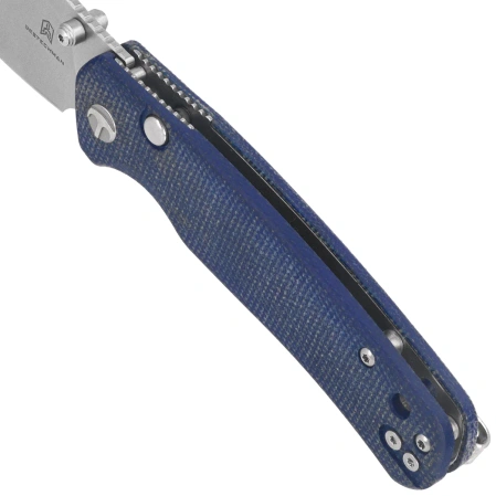 Nóż składany Bestechman Cicada's Wing-TL Blue Canvas Micarta, Satin 10Cr15CoMoV (BMK24-M-1)