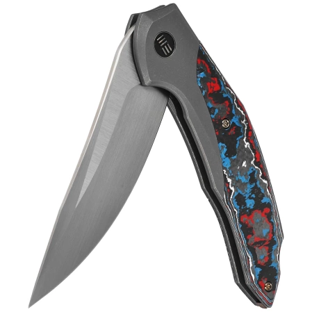 Nóż składany WE Knife Merata LE No 245/310 Titanium / Nebula Fat Carbon Fiber, Hand Rubbed Satin CPM 20CV by Anton Tkachenko (WE22008B-2)
