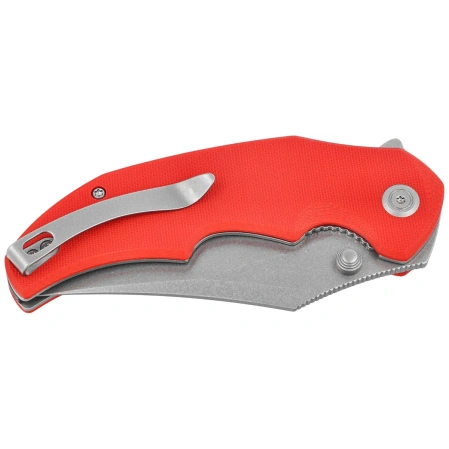 Kubey Ceto Knife Red G10, Beadblasted 14C28N by MUZI Design (KU181H)