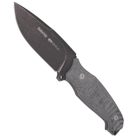 Viper Knife David Evolution Black Canvas Micarta, DSW by Rumici (VT4002ECB)