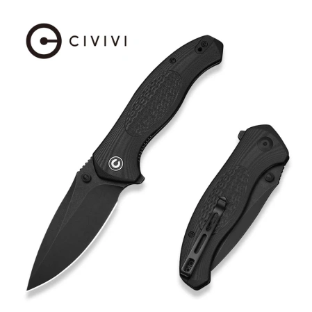 Civivi Vyrent Knife Black G10, Black Stonewashed Nitro-X7 (C25037-1)