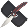 Bestech Knife Ornetta Carbon Fiber / Red G10, Stonewash / Satin N690 by Kombou (BL02B)