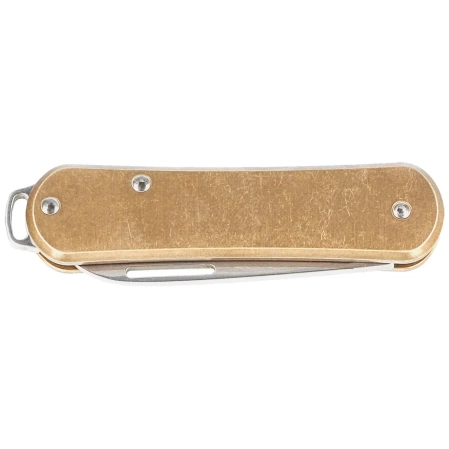 Fox Vulpis Brass, Polished M390 Pocket Knife (FX-VP108 OT)