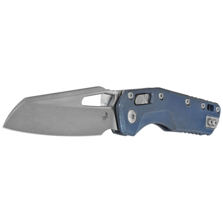 Microtech MSI S/E Ram-Lok Marfione Select Knife Antique Blue Slab Side Titanium, Apocalyptic M390MK by Tony Marfione (210-10APMS2)