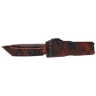 Microtech Ultratech Gen IV T/E Signature OTF Knife Topographic Black-Orange Camo Smooth Aluminum, Topographic Black-Orange Camo M390MK by Tony Marfione (11234-1TPBKORCS)