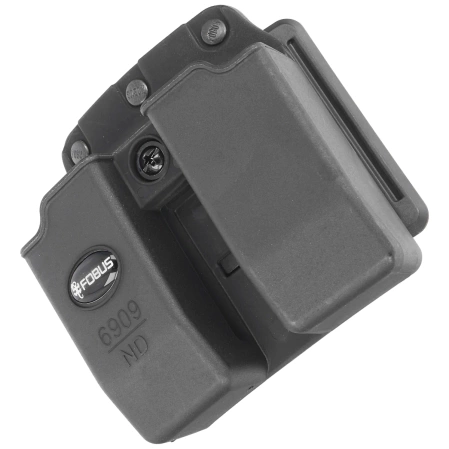 Fobus Magazine Pouch for 9mm Double Stack Magazines (excluding Glock) such as Ruger SR9, American Pistol 9mm, CZ P07, S&W M&P, Walther PPQ, IWI MASADA, Belt Attachment (6909ND BH ND).