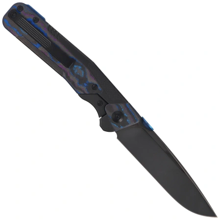 Kizer Sable Chief Knife Black Titanium / Camo Carbon Damtanium, Polished DLC Ultra K390 by Jonathan Styles (Ki3745A1)