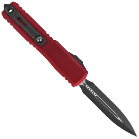 Nóż automatyczny OTF Microtech Ultratech Gen IV D/E Merlot Aluminium, Black Cerakote Double F/S M390MK by Tony Marfione (11224-D3MR)