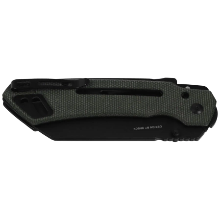 Civivi Buster FG Knife Green Canvas Micarta, Black Stonewashed Nitro-V by Snecx Tan (C24052-3)