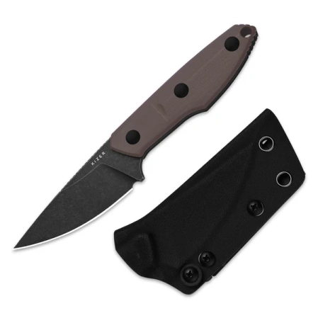 Nóż Kizer Splinter Brown/Black G10, Black Stonewashed AEB-L by Kornel Kiss (1087A2)