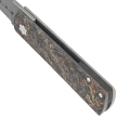 Maserin Daga Black/Gold FatCarbon, Damascus Small Roses by Attilio Morotti Knife (372/DG)