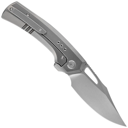 Nóż składany WE Knife Nefaris LE No 097/155 Polished Bead Blasted Titanium / Aluminium Foil / CF, Polished Bead Blasted CPM 20CV (WE22040F-2)