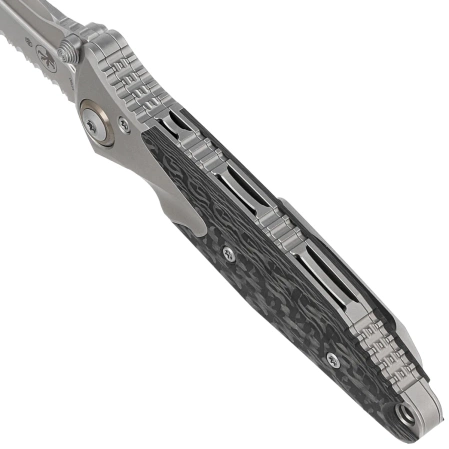 Microtech Socom Bravo Mini T/E Knife Titanium / Carbon Fiber, Bronze HW, Bead Blasted P/S M390 by Tony Marfione (261M-8CFTI)