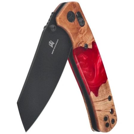 Bestechman Cicada's Wing Knife Wood / Resin, Black PVD 10Cr15MoV (BMK06-W-5)