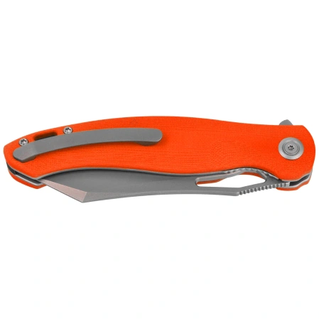 Kubey Drake Knife Orange G10, Beadblasted AUS-10 by Maksim Tkachuk (KU239G)