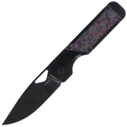 Nóż składany Kizer Militaw Black Titanium / Purple Haze Fat Carbon, Black DLC S45VN by Jonathan Styles (Ki3634A2)