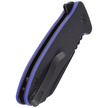 Kubey Creon Knife Black/Blue G10, Blackwashed AUS-10 (KU336D)