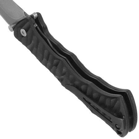 Tecnocut TCN6520BC-SSW Knife - Black G10, Stonewashed 440