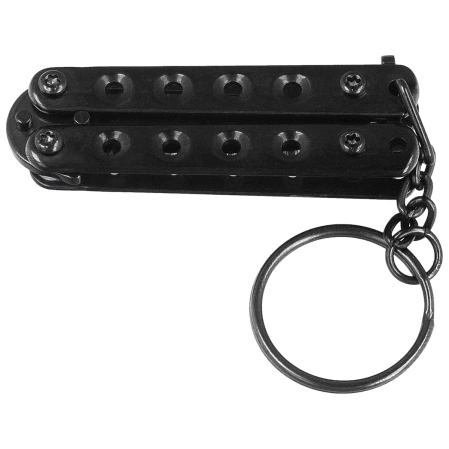 Nóż składany motylek brelok Third Decor Habitat Balisong Black Stainless Steel, Black Stainless Steel (TH-K2824N)
