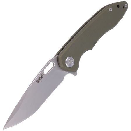 Kubey Darknesss Knife Green G10, Bead Blasted D2 (KU003B)