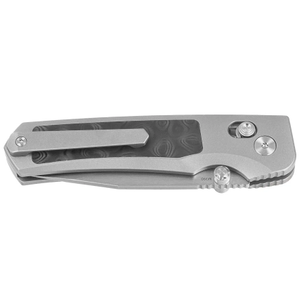 Nóż składany Remette RT-Aurora Gray Titanium / Carbon Fiber, Manual Fine Grinding Satin Surface / Pearlescent Surface M390 (AURA-D)